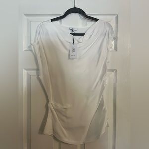 Reiss white short sleeve blouse